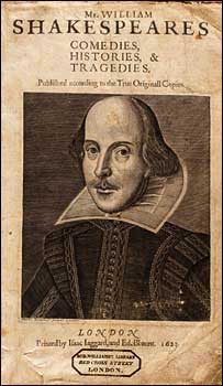 Титульный Лист первого фолио Уильяма Шекспира 1623
